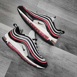Nike Air Max 97 Black, White, and Red Sneakers